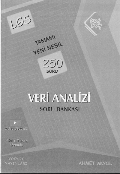 TAMAMI YENİ NESİL 250 SORU VERİ ANALİZİ SORU BANKASI ANKA Fotokopi