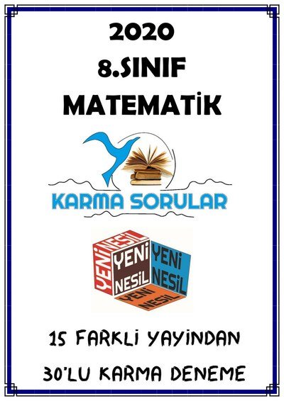 MATEMATİK KARMA SORULAR 15 FARKLI YAYINDAN 30'LU KARMA DENEME ANKA Fotokopi