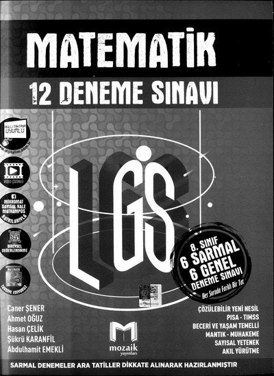 MATEMATİK 12 DENEME SINAVI ANKA Fotokopi