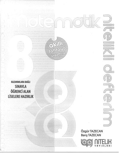 MATEMATİK NİTELİKLİ DEFTERİM ANKA Fotokopi