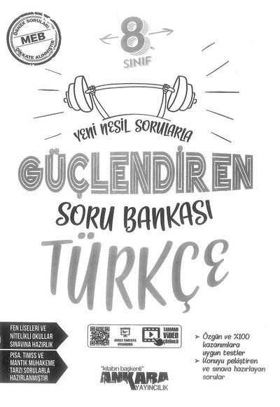 GÜÇLENDİREN SORU BANKASI TÜRKÇE ANKA Fotokopi