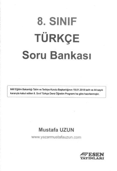 TÜRKÇE SORU BANKASI ANKA Fotokopi