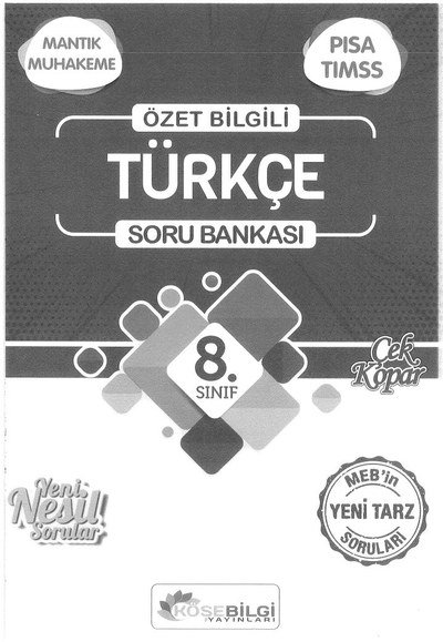 ÖZET BİLGİLİ TÜRKÇE SORU BANKASI