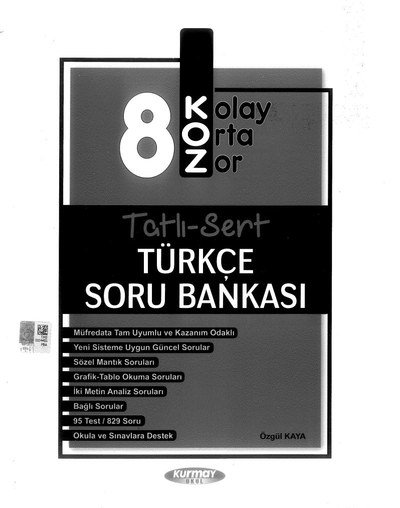 TATLI SERT TÜRKÇE SORU BANKASI ANKA Fotokopi
