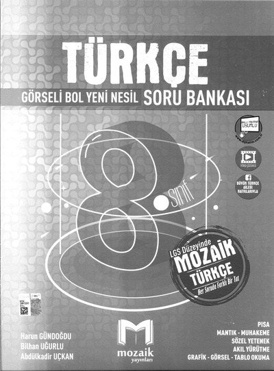 TÜRKÇE GÖRSELİ BOL YENİ NESİL SORU BANKASI ANKA Fotokopi