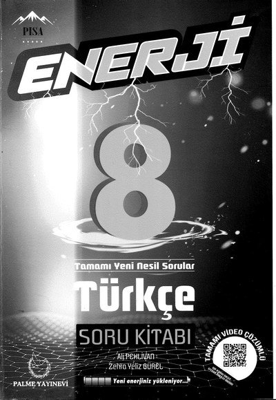 ENERJİ TÜRKÇE SORU KİTABI
