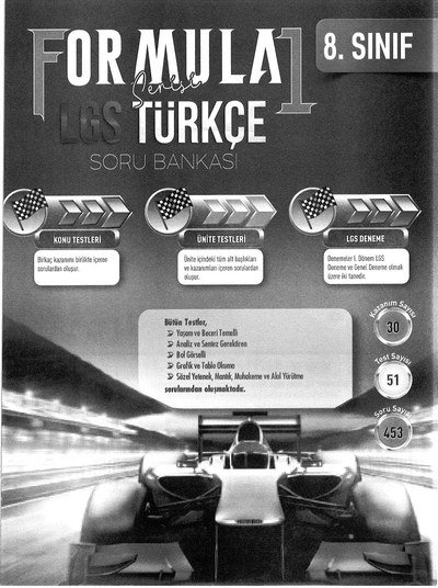 FORMULA 1 LGS TÜRKÇE SORU BANKASI ANKA Fotokopi