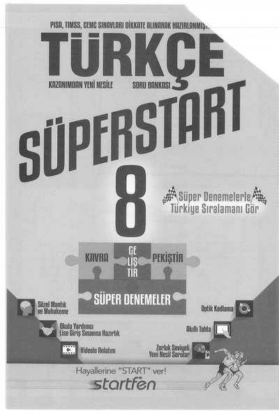 TÜRKÇE SORU BANKASI SÜPERSTART SÜPER DENEMELER ANKA Fotokopi