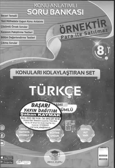 KONU ANLATIMLI SORU BANKASI TÜRKÇE ANKA Fotokopi