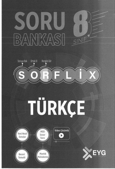 SORU BANKASI SORFLİX TÜRKÇE ANKA Fotokopi
