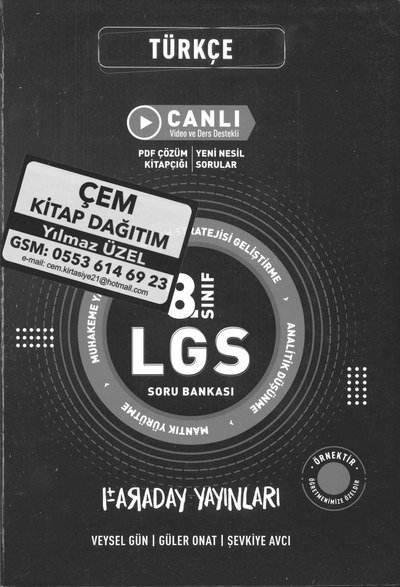 TÜRKÇE LGS SORU BANKASI ANKA Fotokopi