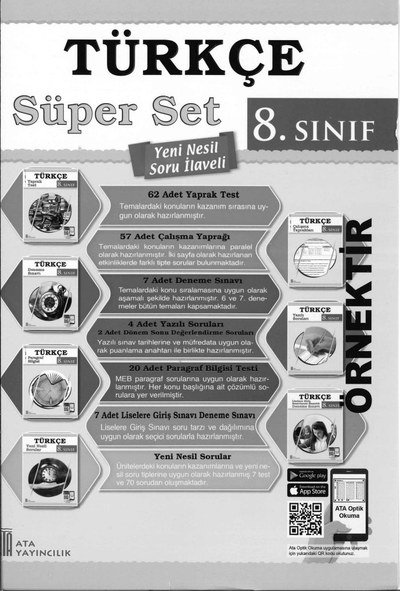 TÜRKÇE SÜPER SET YENİ NESİL SORU İLAVELİ ANKA Fotokopi