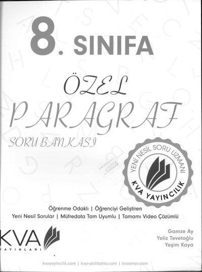 ÖZEL PARAGRAF SORU BANKASI ANKA Fotokopi