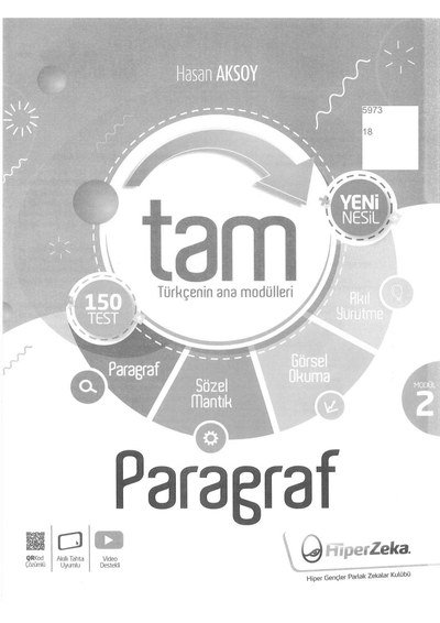 TÜRKÇENİN ANA MODÜLLERİ PARAGRAF ANKA Fotokopi