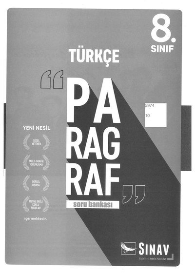 TÜRKÇE PARAGRAF SORU BANKASI ANKA Fotokopi