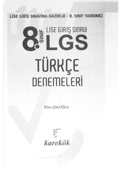 LGS TÜRKÇE DENEMELERİ ANKA Fotokopi