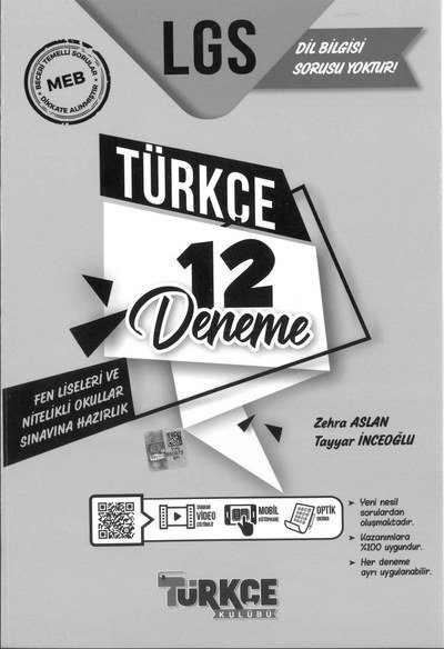 LGS TÜRKÇE 12 DENEME ANKA Fotokopi