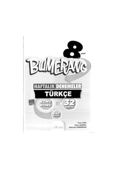 BUMARENG HAFTALIK DENEMELER TÜRKÇE 32 HAFTA ANKA Fotokopi