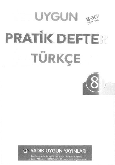 PRATİK DEFTERİ TÜRKÇE