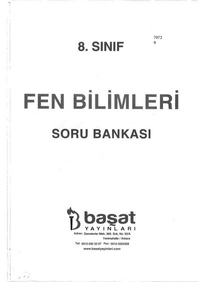 FEN BİLİMLERİ SORU BANKASI ANKA Fotokopi