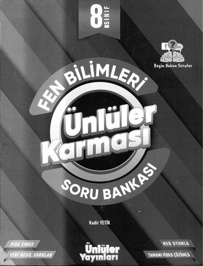 FEN BİLİMLERİ ÜNLÜLER KARMASI SORU BANKASI