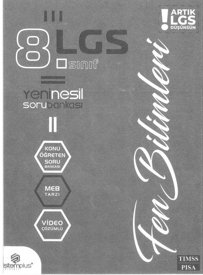 LGS YENİ NESİL SORU BANKASI FEN BİLİMLERİ ANKA Fotokopi