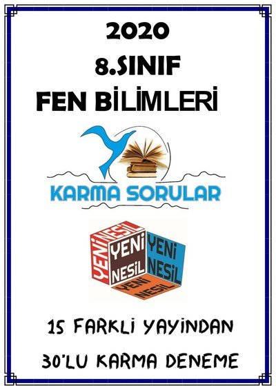 FEN BİLİMLERİ 15 FARKLI YAYINDAN 30'LU KARMA DENEME ANKA Fotokopi