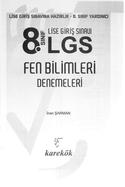 LGS FEN BİLİMLERİ DENEMELERİ ANKA Fotokopi