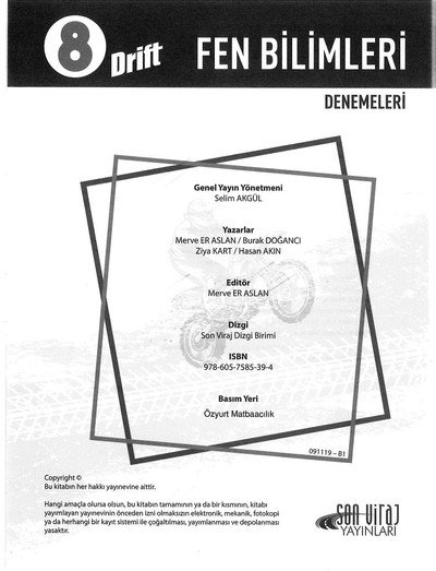 FEN BİLİMLERİ DENEMELERİ DRİFT ANKA Fotokopi