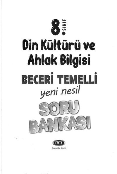 DİN KÜLTÜRÜ VE AHLAK BİLGİSİ BECERİ TEMELLİ SORU BANKASI ANKA Fotokopi