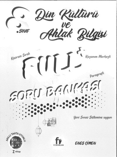 DİN KÜLTÜRÜ VE AHLAK BİLGİSİ FULL+ SORU BANKASI ANKA Fotokopi