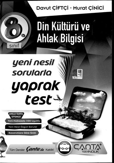 DİN KÜLTÜRÜ VE AHLAK BİLGİSİ YENİ NESİL SORULARLA YAPRAK TEST ANKA Fotokopi