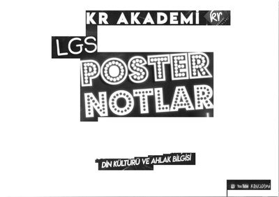 LGS POSTER NOTLARI DİN KÜLTÜRÜ VE AHLAK BİLGİSİ