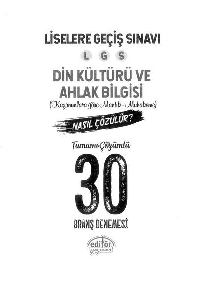DİN KÜLTÜRÜ VE AHLAK BİLGİSİ TAMAMI ÇÖZÜMLÜ 30 BRANŞ DENEMESİ