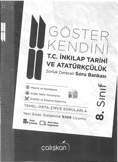 GÖSTER KENDİNİ T.C. İNKILAP TARİHİ VE ATATÜRKÇÜLÜK SORU BANKASI ANKA Fotokopi
