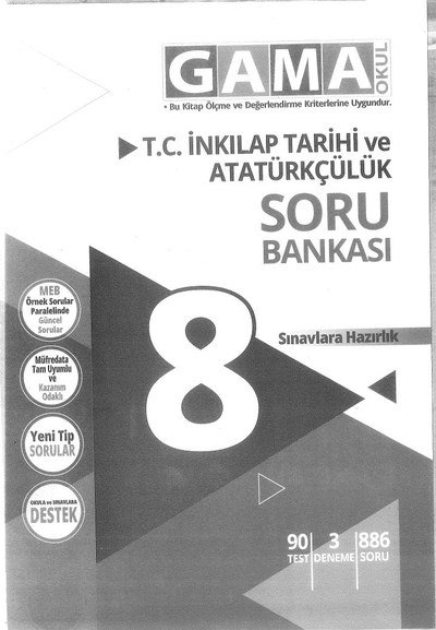 T.C. İNKILAP TARİHİ VE ATATÜRKÇÜLÜK SORU BANKASI