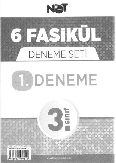 6 FASİKÜL DENEME SETİ ANKA Fotokopi