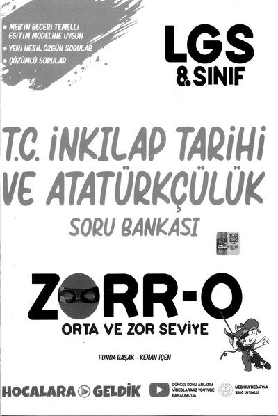 T.C. İNKILAP TARİHİ VE ATATÜRKÇÜLÜK SORU BANKASI ZORR-O ANKA Fotokopi
