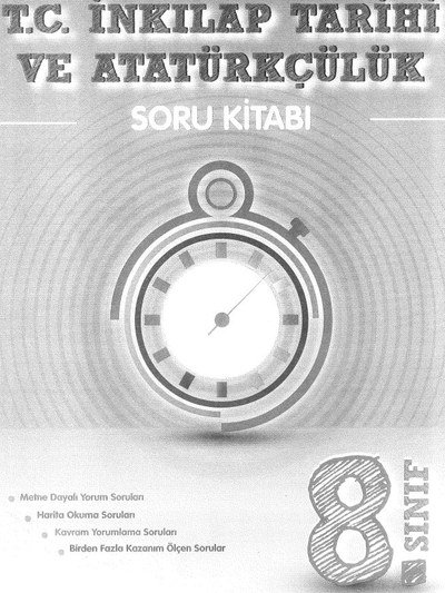 T.C. İNKILAP TARİHİ VE ATATÜRKÇÜLÜK SORU KİTABI KRONOMETRE ANKA Fotokopi