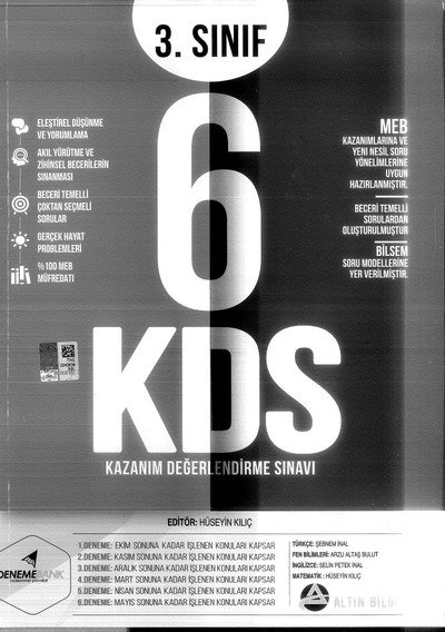 6 KAZANIM DEĞERLENDİRME SINAVI ANKA Fotokopi