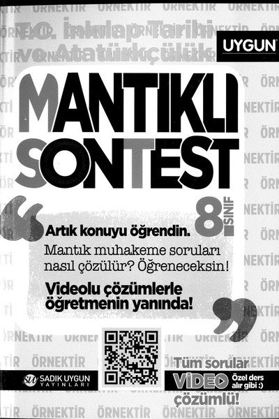 MANTIKLI SONTEST T.C. İNKILAP TARİHİ VE ATATÜRKÇÜLÜK ANKA Fotokopi