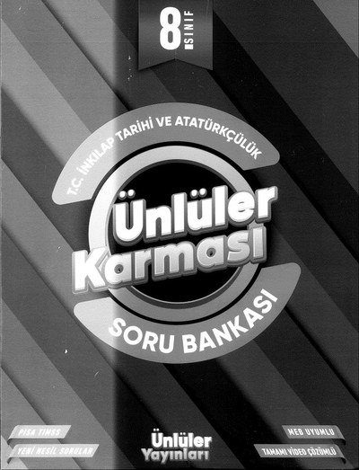 T.C. İNKILAP TARİHİ VE ATATÜRKÇÜLÜK ÜNLÜLER KARMASI SORU BANKASI ANKA Fotokopi