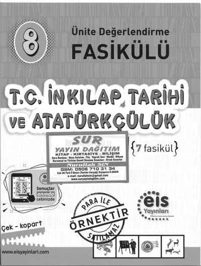 T.C. İNKILAP TARİHİ VE ATATÜRKÇÜLÜK 7 FASİKÜL ANKA Fotokopi