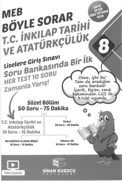 MEB BÖYLE SORAR T.C. İNKILAP TARİHİ VE ATATÜRKÇÜLÜK ANKA Fotokopi