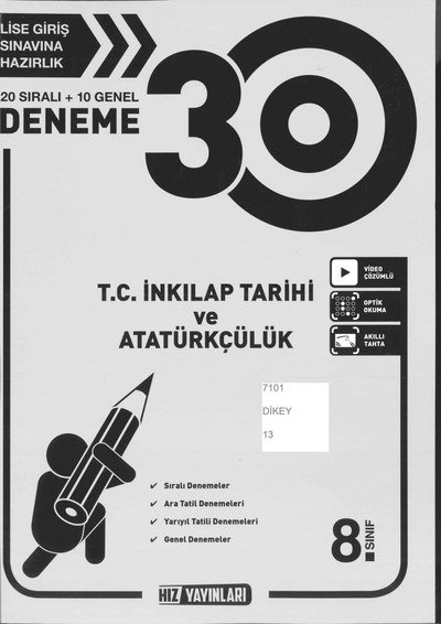 30 DENEME T.C. İNKILAP TARİH VE ATATÜRKÇÜLÜK ANKA Fotokopi