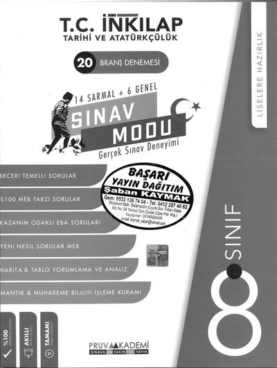 T.C. İNKILAP TARİHİ VE ATATÜRKÇÜLÜK 20 BRANŞ DENEMESİ SINAV MODU