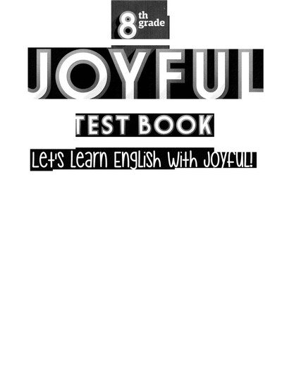 JOYFUL TEST BOOK ANKA Fotokopi