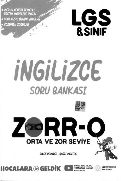 İNGİLİZCE SORU BANKASI ZORR-O ANKA Fotokopi