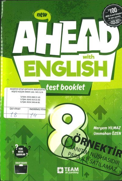 AHEAD WITH ENGLISH TEST BOOKLET ANKA Fotokopi
