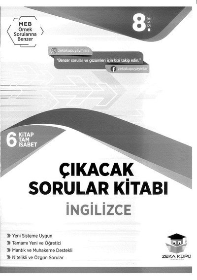 ÇIKACAK SORULAR KİTABI İNGİLİZCE